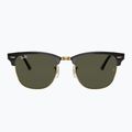 Sunglasses Ray-Ban Clubmaster Classic black/gold/green g-15 2