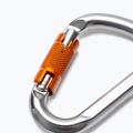 Climbing Technology Hms Snappy Cf Twist Lock carabiner L4600006 silver-orange 2C46000ZPE 3