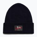 Men's winter hat Woolrich Legacy Patch Beanie melton blue