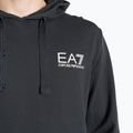 Men's EA7 Emporio Armani Train Logo Series Hoodie Extended Logo Coft night blue/white logo sweatshirt 3