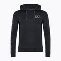 Men's EA7 Emporio Armani Train Logo Series Hoodie Extended Logo Coft night blue/white logo sweatshirt 5