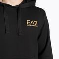 Men's EA7 Emporio Armani Train Logo Series Hoodie Extended Logo Coft black/gold logo sweatshirt 3