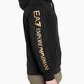 Men's EA7 Emporio Armani Train Logo Series Hoodie Extended Logo Coft black/gold logo sweatshirt 4