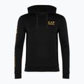 Men's EA7 Emporio Armani Train Logo Series Hoodie Extended Logo Coft black/gold logo sweatshirt 5