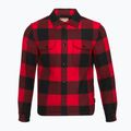 Men's Woolrich Alaskan Wool Check Overshirt charcoal buffalo red buffalo