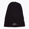 Aeronautica Militare Cotton Eagle Embroidery jet black winter cap 4