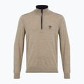 Men's sweater Aeronautica Militare 1/2 Zip sand melange