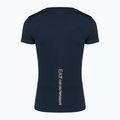 Women's EA7 Emporio Armani Train Shiny navy blue/logo light gold T-shirt 2