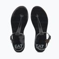 Women's EA7 Emporio Armani Water Sports Jelly Graphic monogram black graphic/black logo sandals 5