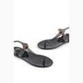 Women's EA7 Emporio Armani Water Sports Jelly Graphic monogram black graphic/black logo sandals 6