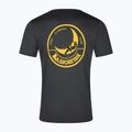 La Sportiva men's Climbing on the Moon carbon/giallo T-shirt 2