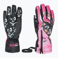 Children's ski gloves Level Lucky hot pink
