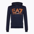 Men's EA7 Emporio Armani Train Logo Series Oversize Logo Hoodie Coft navy blue 5