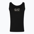 Women's tank top EA7 Emporio Armani Train Shiny black/logo light gold