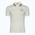 Men's EA7 Emporio Armani Golf Pro Polo Check silver birch T-shirt