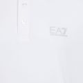 Men's EA7 Emporio Armani Core Identity Polo Shirt white / silver logo 3