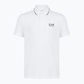 Men's EA7 Emporio Armani Core Identity Piqué Polo Shirt white