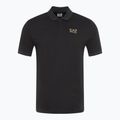 Men's EA7 Emporio Armani Train 7 Lines Polo black 0200 T-shirt