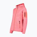 Women's CMP Red Fluo/Bianco fleece sweatshirt 3H19826/07CM 2