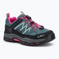 CMP children's trekking boots Rigel Low Wp mineral green / purple fluo