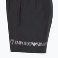 Men's EA7 Emporio Armani Extended Logo Boxer swim shorts black / silver 3