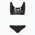 Women's two-piece swimsuit EA7 Emporio Armani Maxi Logo Bikini Top black