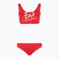 Women's two-piece swimsuit EA7 Emporio Armani Maxi Logo Bikini Top racing red