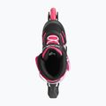Children's roller skates with protectors Rollerblade Microblade Combo Jr black/pink 5