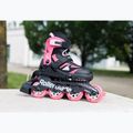Children's roller skates with protectors Rollerblade Microblade Combo Jr black/pink 8