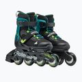 Rollerblade Microblade XT Jr children's roller skates black/petrol green 2