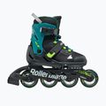 Rollerblade Microblade XT Jr children's roller skates black/petrol green 3