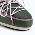 Women's Moon Boot Icon Low Space Racing forest green/silver/pink snow boots 7