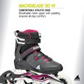Women's inline skates Rollerblade Macroblade 90 W black/burgundy/ocean green 8