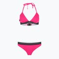 Women's two-piece swimsuit EA7 Emporio Armani Logo Tape Bikini Triangle neon pink