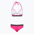 Women's two-piece swimsuit EA7 Emporio Armani Logo Tape Bikini Triangle neon pink 2