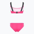 Women's two-piece swimsuit EA7 Emporio Armani Logo Tape Bikini Top neon pink 2