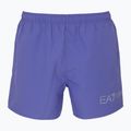 Men's EA7 Emporio Armani Extended Logo Boxer swim shorts corsican blue / silver 2