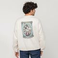 Men's sweatshirt Kaotiko Washed Feel the Power ivory 3