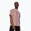Men's T-shirt Kaotiko Luken Stripes brown