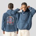 Men's sweatshirt Kaotiko Washed Free Your Mind navy 3