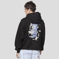 Men's sweatshirt Kaotiko Koi with hood black 2