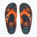 Gumbies Islander orange hibiscus flip flops 8