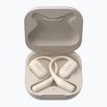Shokz OpenFit beige wireless headphones