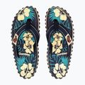 Gumbies Islander blue hibiscus flip flops 8