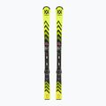 Children's downhill skis Völkl Racetiger Junior Pro + 7.0 VMotion Jr flo yellow/black
