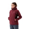 Rab Downpour Eco women's rain jacket maroon QWG-83-HD-08