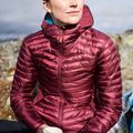 Women's down jacket Rab Cirrus Flex 2.0 Hoody maroon QIO-69 9