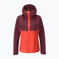 Rab Downpour Eco women's rain jacket orange and maroon QWG-83 10