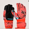 Reusch Attrakt Silver Roll Finger Junior Children's Goalkeeper Gloves Red 5372217-3333 9