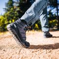 Women's barefoot shoes Xero Shoes Scrambler Trail Mid Asphalt/Black 8